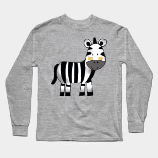 cute zebra cartoon Long Sleeve T-Shirt